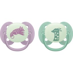 Philips Avent Ultra Soft Nighttime Chupeta 6-18m Lilás/Verde 2 unidades