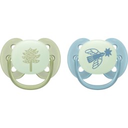 Philips Avent Ultra Soft Nighttime Chupeta 18m+ Verde/Azul 2 unidades
