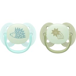 Philips Avent Ultra Soft Nighttime Chupeta 0-6m Azul/Verde 2 unidades