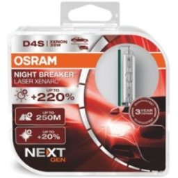Ams-Osram Lâmpada de xénon OSRAM D4S Night Breaker Laser 42V/ 35W, 2 peça