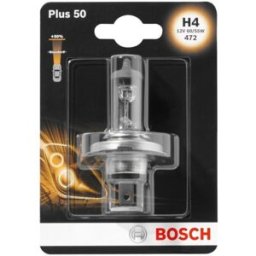 Lâmpada de halogéneo BOSCH H4 Plus 50% 12V/ 60W/55W, 1 peça