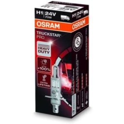 Ams-Osram Lâmpada de halogéneo OSRAM H1 Truckstar Pro Plus 100% 24V/ 70W, 1 peça