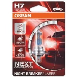 Ams-Osram Lâmpada de halogéneo OSRAM H7 Night Breaker Laser 12V/ 55W, 1 peça