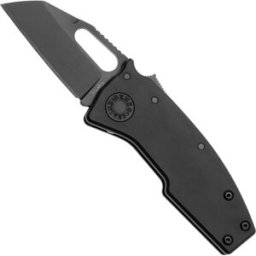 Demko Knives Demko Nano-Shark, NANO-20CV-BLACK ALUM-SF, Stealth DLC CPM 20CV Shark Foot, Black Aluminum navalha
