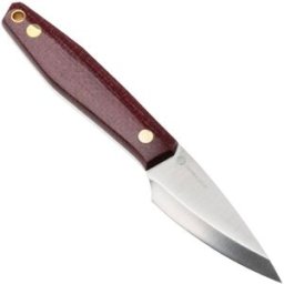 Nordic Knife Design Kiridashi 2045 Satin 12C27, Plum Micarta, faca fixa