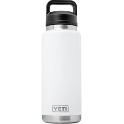 Yeti Rambler Bottle 36oz Chug Cap, White, garrafa térmica com bico, 1L