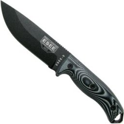 ESEE Knives ESEE Model 5 Black Blade 3D Grey-Black G10 faca de sobrevivência 5PB-002 bainha de kydex + placa de clipe
