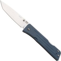 1881 Knife Works Route 66, RT68-TB-DB-G10, Tumbled S45VN Tanto, Blue Denim G10 navalha, Greg Medford design