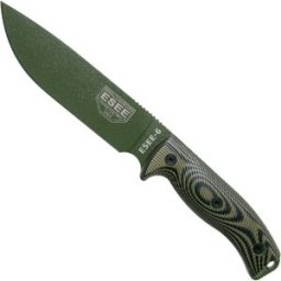 ESEE Knives ESEE Model 6 OD Green Blade 3D OD Green-Black G10 faca de sobrevivência 6POD-003 bainha preta + placa de clipe