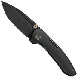 WE Knife Micro Trogon WE24043-1 Blackwashed Böhler M390, Black Titanium, Gold Finish Hardware, navalha, Brian Brown design