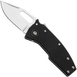 Demko Knives Demko Nano-Shark, NANO-10A-BLACK GRN-CP, Stonewashed AUS-10A Clip Point, Black GRN navalha