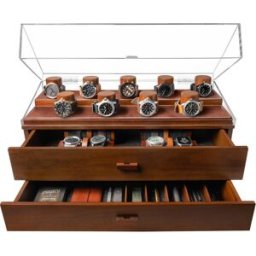 Holme & Hadfield Legacy Watch Display Case LGP-WT-978-1 Walnut, expositor para 17 relógios