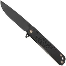Medford M-48, 25-M48-03, S45VN DLC Blade, Black Aluminum Handle, Bronze Hardware navalha