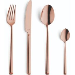 Amefa Metropole Copper 1170 conjunto de talheres 24 peças em caixa de madeira