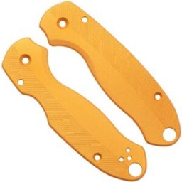 Flytanium Spyderco Para 3 Loop Scales FLY-1407GN, Gold Nugget Aluminum, capas de cabo