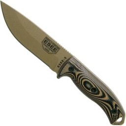 ESEE Knives ESEE Model 5 Dark Earth Blade 3D Coyote-Black G10 faca de sobrevivência 5PDE-005 bainha de kydex + placa de clipe