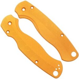 Flytanium Spyderco Paramilitary 2 Loop Scales FLY-1406GN, Gold Nugget Aluminum, capas de cabo