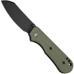 Civivi Crabby C24055-1 Blackwashed 14C28N, OD Green G10, navalha, Ken Onion Jr. design