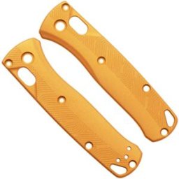 Flytanium Benchmade Mini Bugout Loop Scales FLY-1405GN, Gold Nugget Aluminum, capas de cabo