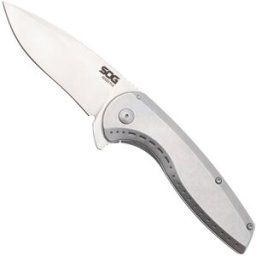 SOG Aegis FLK 2.0 14-41-03-43, Stonewashed 8Cr13MoV, Stainless Steel navalha