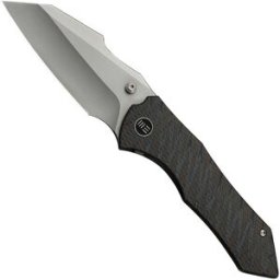 WE Knife High-Fin XL WE24010-4 Bead Blasted CPM 20CV, Diamond Tiger Stripe Patterned Flamed Titanium, navalha