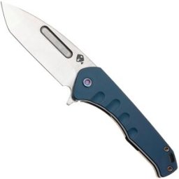Medford Swift FL Flipper 25-SFF-02, Tumbled S45VN Tanto, Blue Aluminum Handle, Flamed Hardware navalha