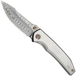 WE Knife Ryson WE24086-DS1 Hugin Damasteel, Gray Titanium, navalha, Raven The Pirate design