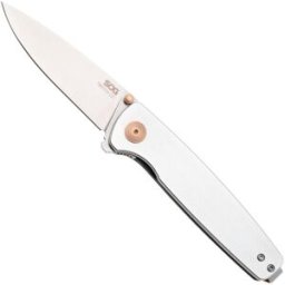 SOG Twitch III 11-15-02-43, Satin 154CM, Grey Aluminum, Rose Gold Hardware navalha