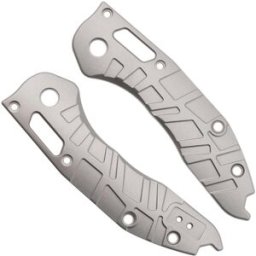 Lex Custom Microtech Stitch Scales V2 MS2GBB, Glass Bead Blasted Titanium, capas de cabo