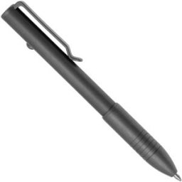 Big Idea Design Bolt Action Pen BA-SW Stonewashed Titanium, caneta EDC de ajuste automático
