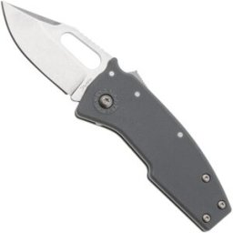 Demko Knives Demko Nano-Shark, NANO-10A-GREY GRN-CP, Stonewashed AUS-10A Clip Point, Grey GRN navalha