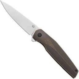 Grailer 2Ti TI-BR Glass Blasted CPM 20CV, Bronze Stonewashed Titanium, navalha, Simen Stryckers design