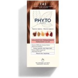 PHYTO Coloração Permanente 7.43 Louro Acobreado Dourado