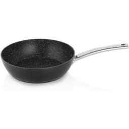 ORBEGOZO Dimensão do Produto:24 cm Cor:Preto Características:Fundo difusor de indução completa, adequado para todos os tipos de fogões Mais saudável, mais ecológico Livres de PFOA e PTFE Revestimento de pedra antiaderente