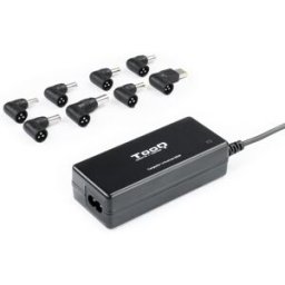 Carregador de Portátil Tooq 65W 8 Conectores incluídos para garantir una máxima compatibilidade de portáteis Multi tensão com voltagens de saída autorreguláveis 18,5V/19V/19,5V/20V - 8433281007512