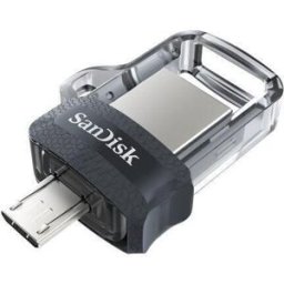 Pen USB SanDisk Ultra Dual Drive m3.0 128GB Cinza E Prateado - 0619659149697