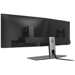 DELL Dual Monitor Stand, 6 kg, 48,3 cm (19"), 68,6 cm (27"), 100 x 100 mm, Limites de ajuste da altura, Alumínio, Preto - 5397184091777