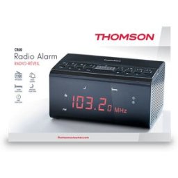 Rádio Relógio Thomson CR50 Preto 2 Alarmes - 3499550347968