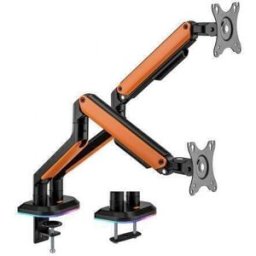 AISENS Soporte de Mesa Gaming con Contrapeso para 2 Monitores y TV - 8435739901106