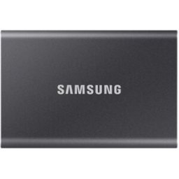 Samsung T7 MU-PC1T0T - SSD - encriptado - 1 TB - externa (portátil) - USB 3.2 Gen 2 (USB C conector) - 256-bits AES - cinzento titã - 8806090351679