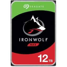 Seagate NAS HDD IronWolf - Tamanho do disco rígido: 3.5" - Capacidade do Disco Rígido: 12 TB - Velocidade rotacional: 7200 RPM - 8719706004350