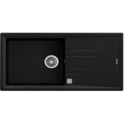 Teka Stone 60 L-TG 1C 1E. Tipo de pia: Lava-louça embutida, Formato da pia: Retangular, Cor do produto: Preto. Comprimento: 1000 mm, Largura: 510 mm, Comprimento do compartimento de instalação: 98 cm - 8434778006162