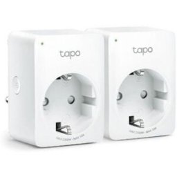 TP-LINK Mini Smart Wi-Fi Socket, 220-240 V, Max Load 10 A, 50/60 Hz, 2.4 GHz Wi-Fi, Bluetooth 4.2 (onboarding only), 802.11 b/g/n - TapoP100-2-PACK - 6935364072766