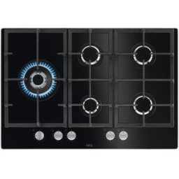 Placa Fogão Gás AEG HKB75820NB Cristal Preto 5 Queimadores - 7332543796588