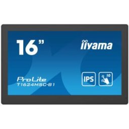 IIYAMA Monitor LED - 15.6" - ecrã de toque - 1920 x 1080 Full HD (1080p) - IPS - 450 cd/m² - 800:1 - 25 ms - HDMI - altifalantes - preto, mate - 4948570120451
