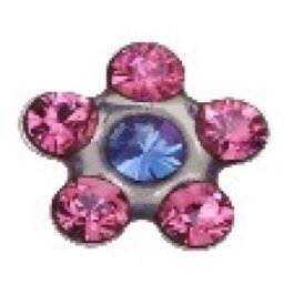 Inverness Brinco Flor Azul/Rosa Indo804