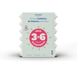 Mustela Bebé Toalhitas de Limpeza Sem Perfume 3=6