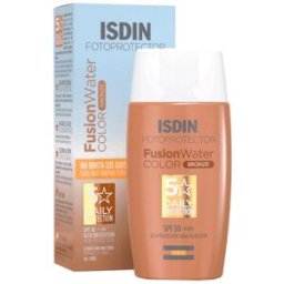 ISDIN Fotoprotector Fusion Water Magic Color BRONZE SPF50 50ML - Protetor solar facial ultraligeiro com cor