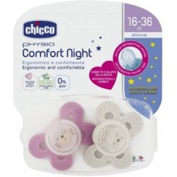 Chicco Physio Comfort Night Chupeta Silicone Girl 16-36M