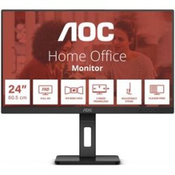 AOC Monitor LED - 24" - 1920 x 1080 Full HD (1080p) @ 75 Hz - IPS - 1000:1 - 4 ms - HDMI, VGA, DisplayPort - altifalantes - preto texturizado - 4038986141253